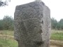 Barely visible inscription on borderstone (Kurland ....)