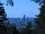 Vilnius town panorame from the Antakalnis forest, Lithuania.