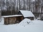 Barn with wood by Kamuntavas