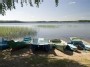 Boat station on lake Visaginas