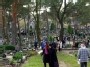 Lithunia, Akmene city, town graves. All the people in1 November goes to visit and light