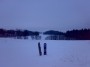 Prie saločio ežero žiema.