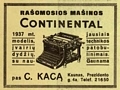 rašomosios mašinos continental